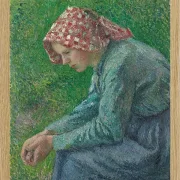 Eine sitzende Bäuerin - 1885