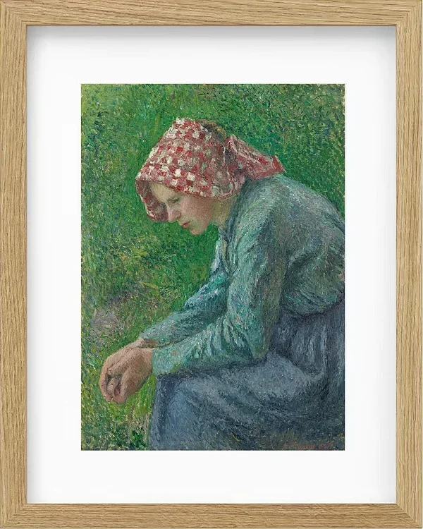 Eine sitzende Bäuerin - 1885