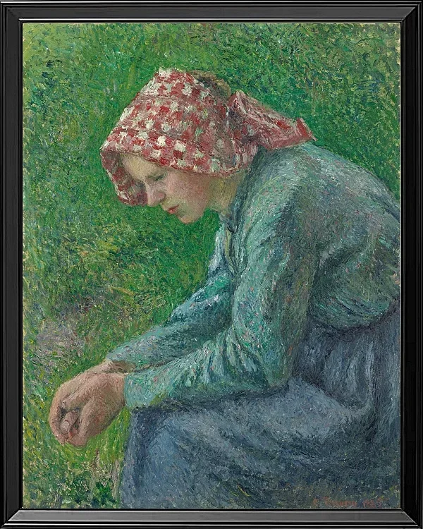Eine sitzende Bäuerin - 1885