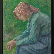 Eine sitzende Bäuerin - 1885