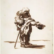 Bettler mit einem Stab in der Hand - 1812