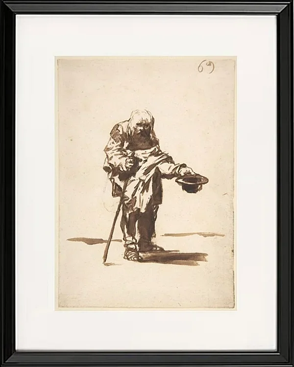Bettler mit einem Stab in der Hand - 1812