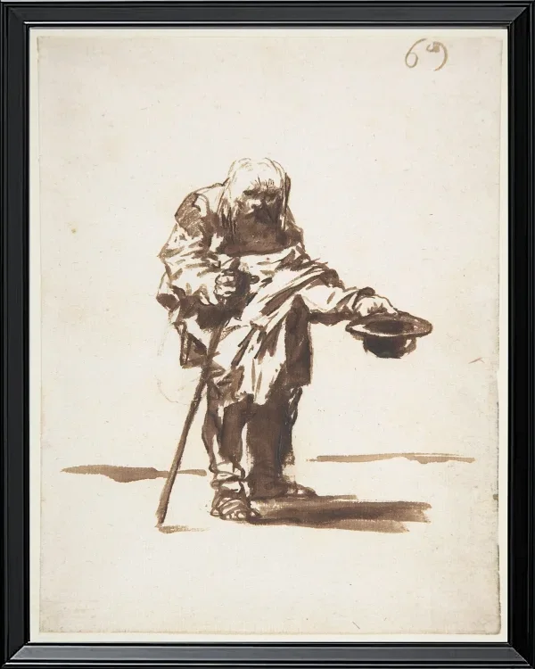 Bettler mit einem Stab in der Hand - 1812