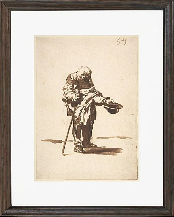 Bettler mit einem Stab in der Hand - 1812