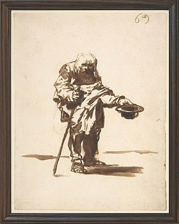 Bettler mit einem Stab in der Hand - 1812
