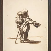 Bettler mit einem Stab in der Hand - 1812