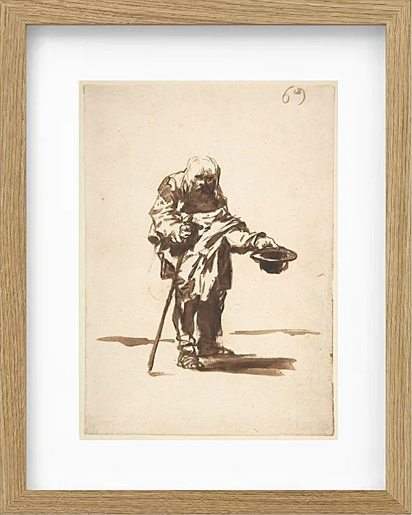 Bettler mit einem Stab in der Hand - 1812
