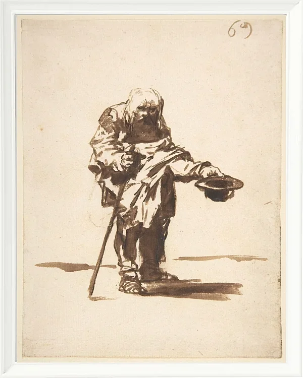 Bettler mit einem Stab in der Hand - 1812