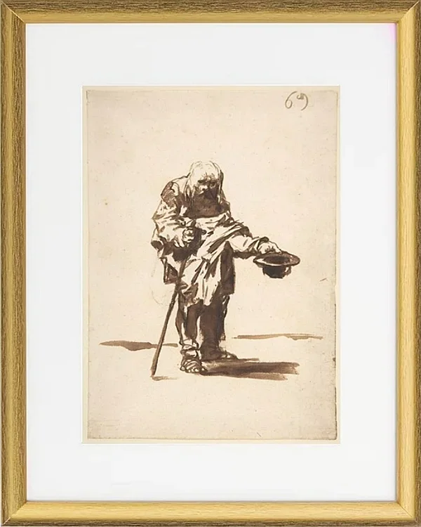 Bettler mit einem Stab in der Hand - 1812