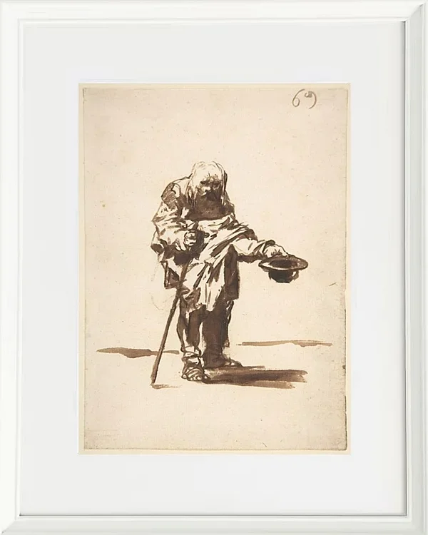 Bettler mit einem Stab in der Hand - 1812