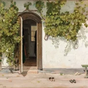 Eingang zu einem Gasthaus im Praestegarden in Hillested – 1844