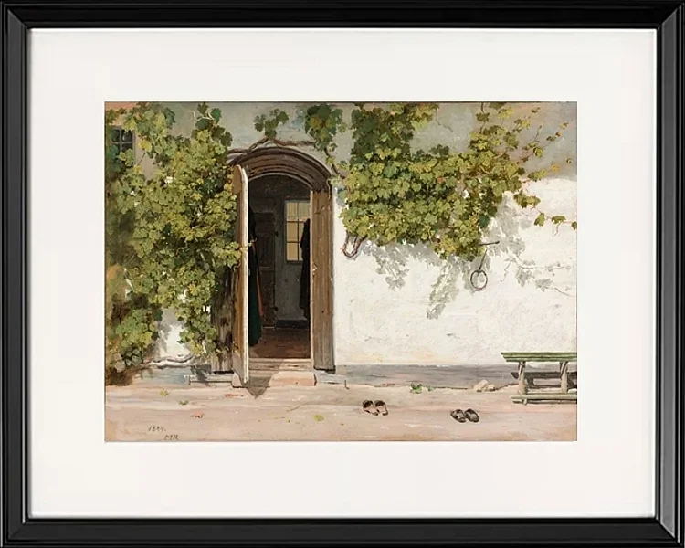 Eingang zu einem Gasthaus im Praestegarden in Hillested – 1844