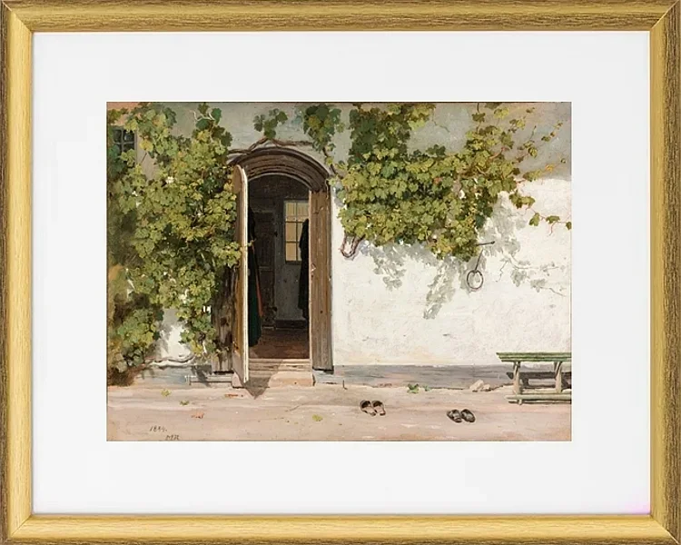 Eingang zu einem Gasthaus im Praestegarden in Hillested – 1844