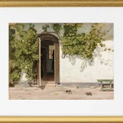 Eingang zu einem Gasthaus im Praestegarden in Hillested – 1844