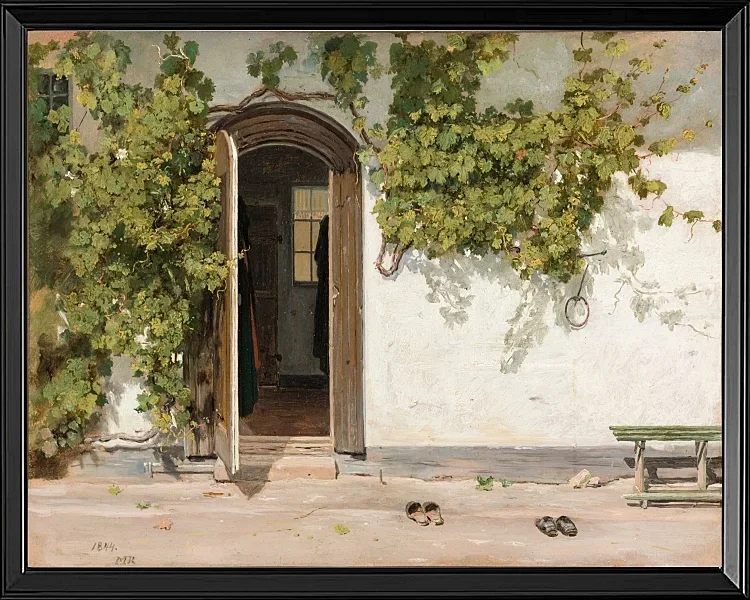 Eingang zu einem Gasthaus im Praestegarden in Hillested – 1844