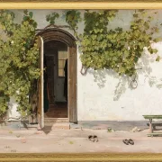 Eingang zu einem Gasthaus im Praestegarden in Hillested – 1844