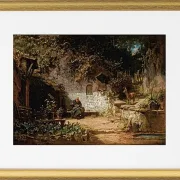 Einsiedler repariert seine Netze - 1875