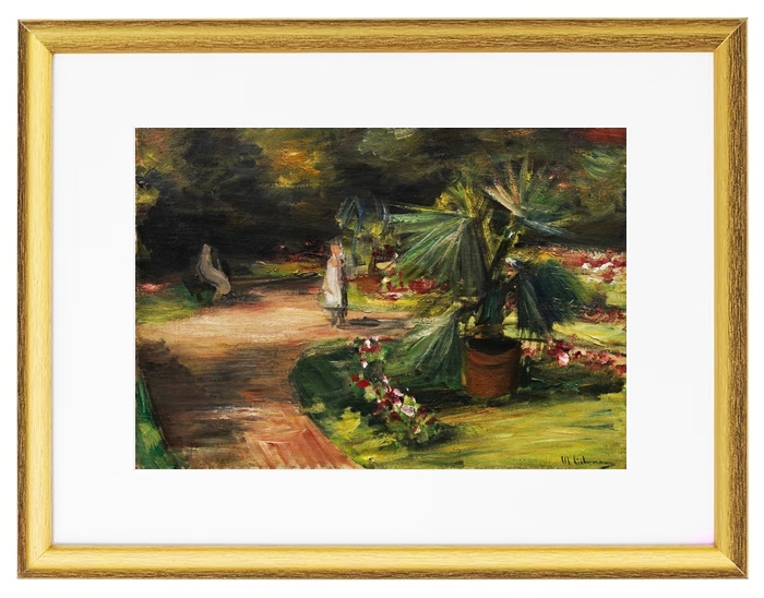 Garten mit Palme und zwei weiblichen Figuren - 1908