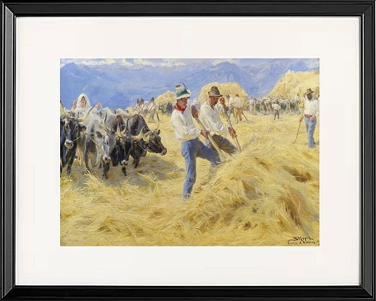 Ernten in den Abruzzen. Stadt Antino – 1890