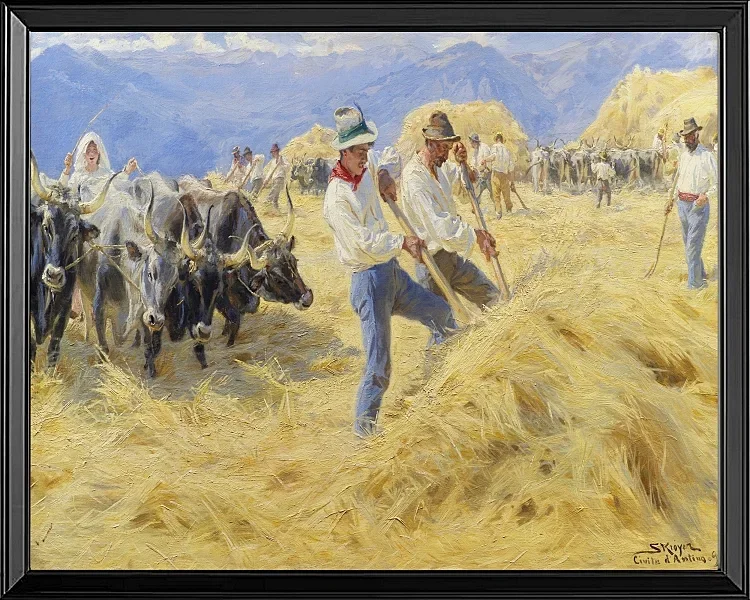 Ernten in den Abruzzen. Stadt Antino – 1890