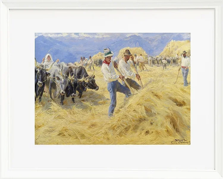 Ernten in den Abruzzen. Stadt Antino – 1890