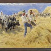 Ernten in den Abruzzen. Stadt Antino – 1890