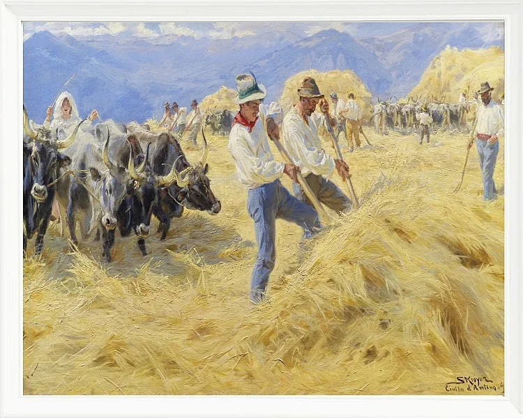 Ernten in den Abruzzen. Stadt Antino – 1890