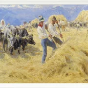 Ernten in den Abruzzen. Stadt Antino – 1890