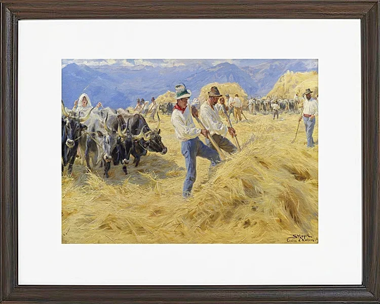 Ernten in den Abruzzen. Stadt Antino – 1890