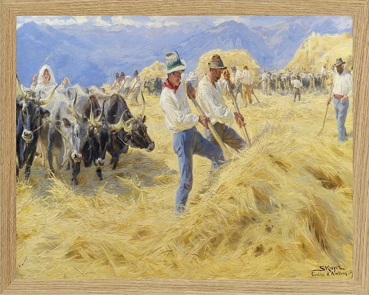 Ernten in den Abruzzen. Stadt Antino – 1890