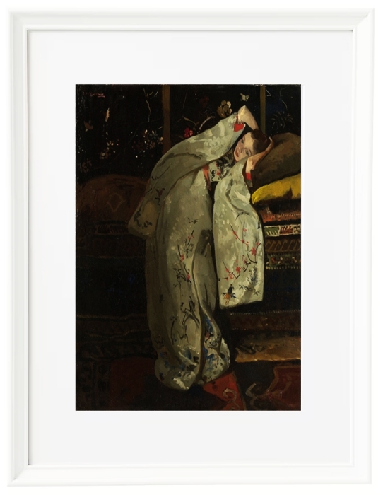 Mädchen in einem weißen Kimono - 1894