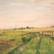 Feldlandschaft mit Brücke - 1858