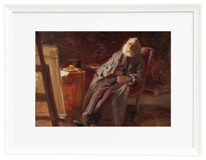 Der Maler Vilhelm Kyhn raucht seine Pfeife – 1903
