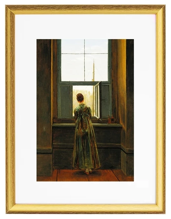 Frau an einem Fenster - 1822