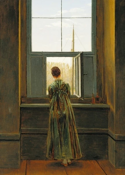 Frau an einem Fenster - 1822