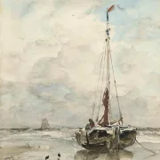 Fischerboote am Strand - 1847