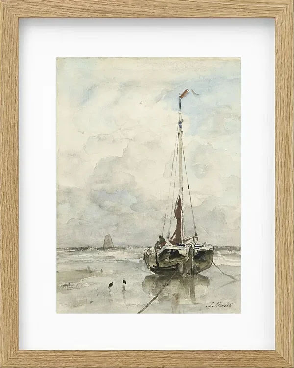 Fischerboote am Strand - 1847