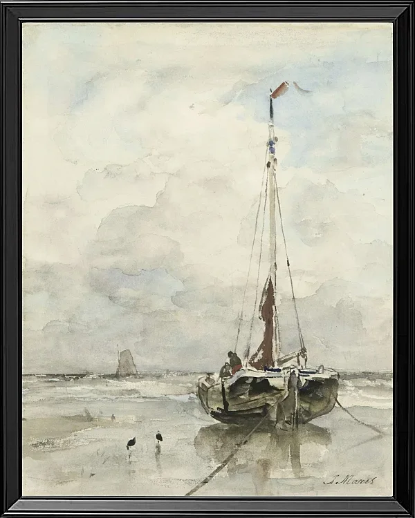 Fischerboote am Strand - 1847