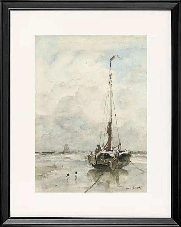 Fischerboote am Strand - 1847