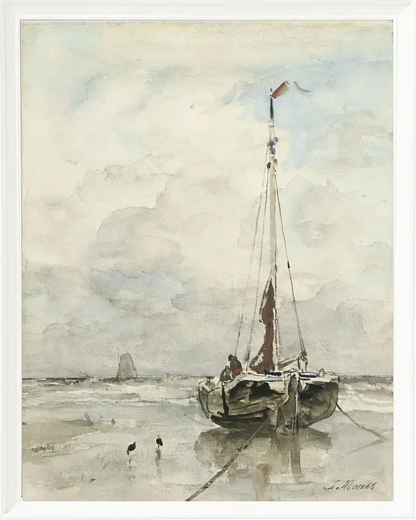 Fischerboote am Strand - 1847