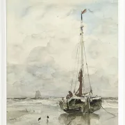 Fischerboote am Strand - 1847