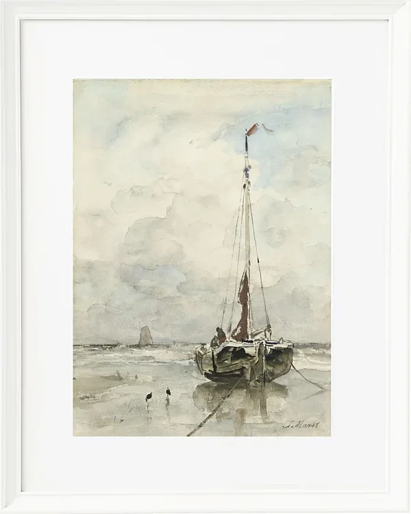 Fischerboote am Strand - 1847