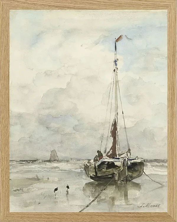 Fischerboote am Strand - 1847