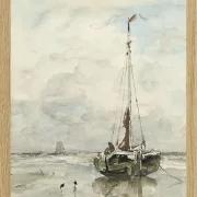 Fischerboote am Strand - 1847