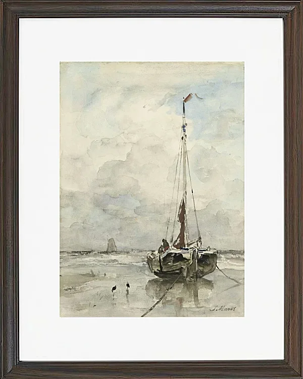 Fischerboote am Strand - 1847