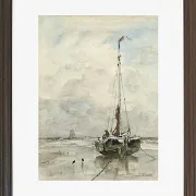 Fischerboote am Strand - 1847
