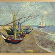 Fiskerbåde på stranden ved Les Saintes-Maries-de-la-Mer - 1888