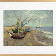 Fiskerbåde på stranden ved Les Saintes-Maries-de-la-Mer - 1888