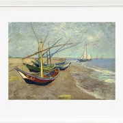 Fiskerbåde på stranden ved Les Saintes-Maries-de-la-Mer - 1888