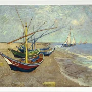 Fiskerbåde på stranden ved Les Saintes-Maries-de-la-Mer - 1888